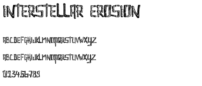 Interstellar Erosion font